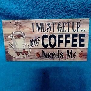 Rustic Coffee Sign Decor Wood Funny Humorous